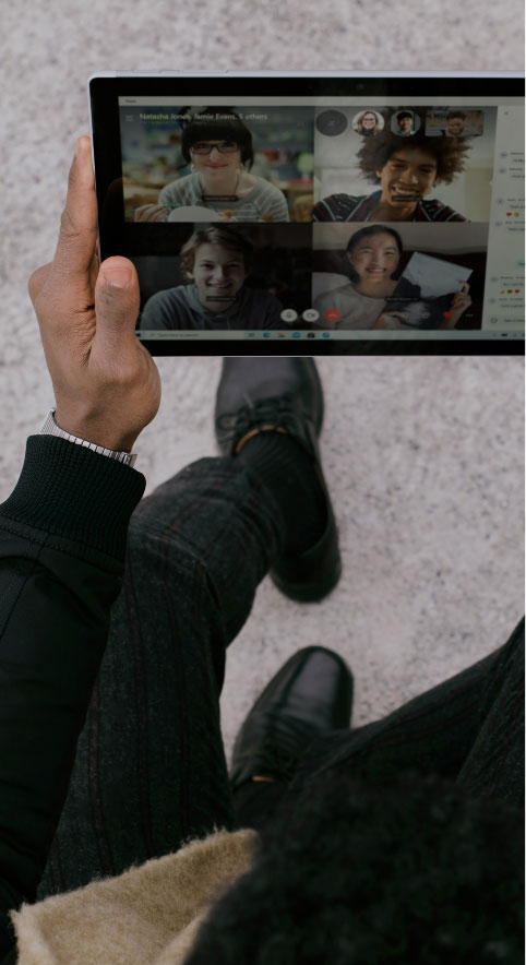 meeting on tablet